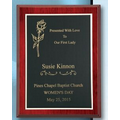 Mahogany Finish Plaque w/ Brass Gold Plate (8"x10")